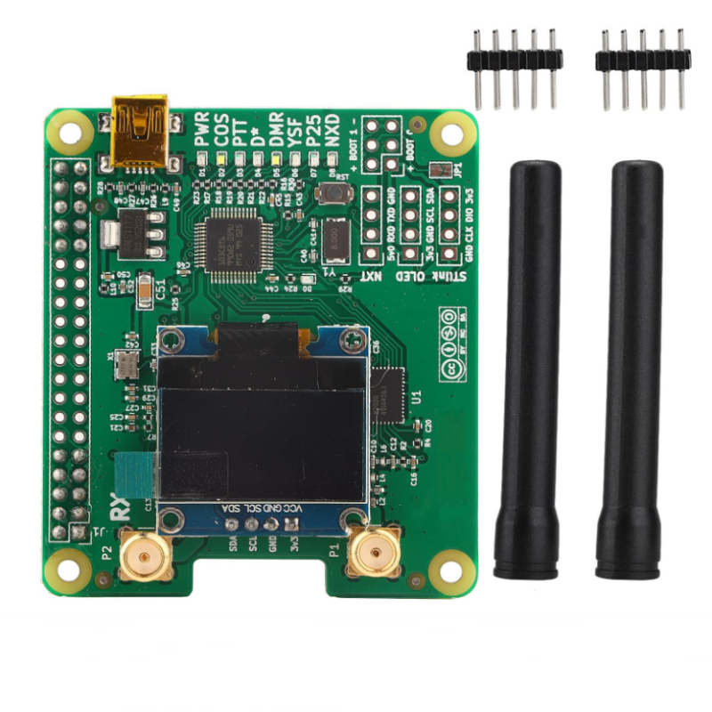 Jumbohotpot Duplex MMDVM mit USB-Hotspot-Unterstützung P25 DMR YSF für Raspberry Pi + 2 Antenne