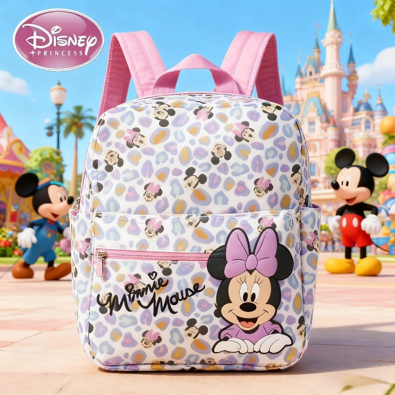 Disney 2025 Neue Cartoon Minnie Kindertasche Baby Mickey Mouse Print Jungen und Mädchen Rucksack Student Schultasche