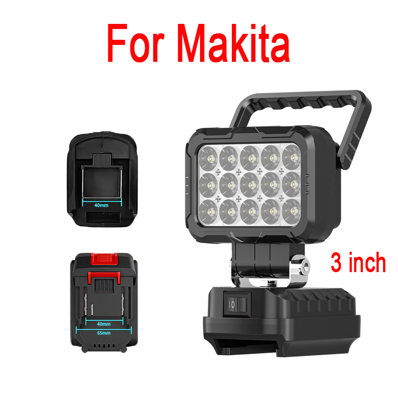 15 бусин светодиодный рабочий фонарь для Makita 18 В литий-ионный аккумулятор светодиодный рабочий фонарь фонарик прожектор аварийный светильник для инструментов