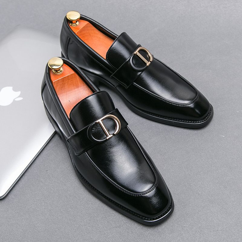 Mocassins masculinos de PU com salto baixo, profissionais, clássicos, confortáveis, para negócios, tamanhos 38-46