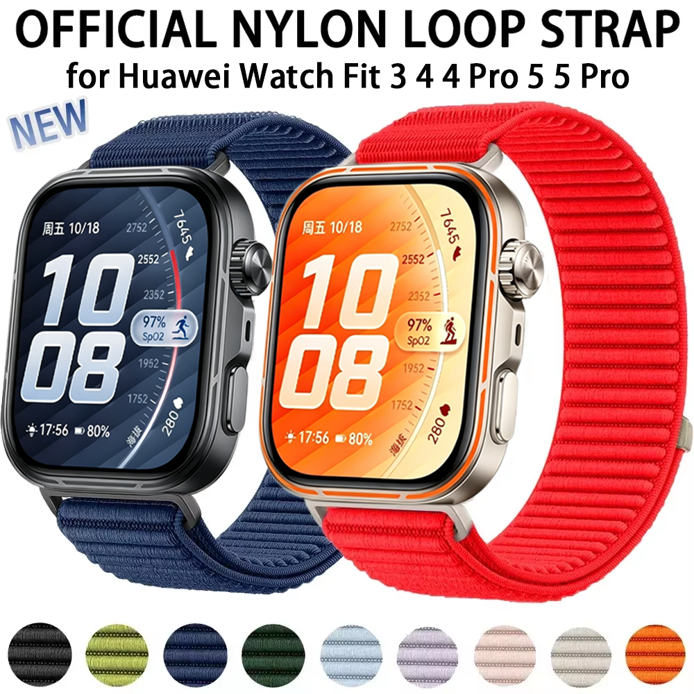 Pulseira de Nylon Trançada Oficial para Huawei Watch Fit 5, 5 Pro, Fit 4, 4 Pro, Pulseira Esportiva para Huawei Watch Fit 3