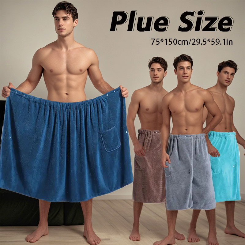 Adequado para M-XXXL saia de banho masculina toalha de banho plus size saia de banho adequada para casa, viagens, vaporização, spa, praia,