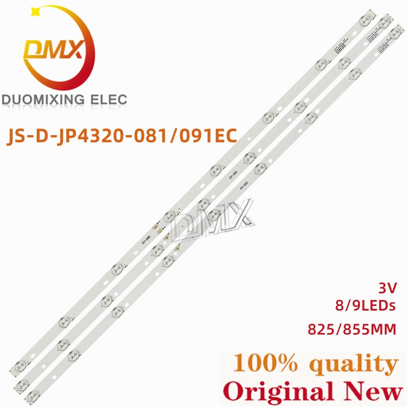 Tira de luces de retroiluminación para TV LCD, accesorio para Leroy 43L35, JS-D-JP4320-091EC/081EC E43F2000, 9 luces + 9 luces, 6V, lote de 3 unidades