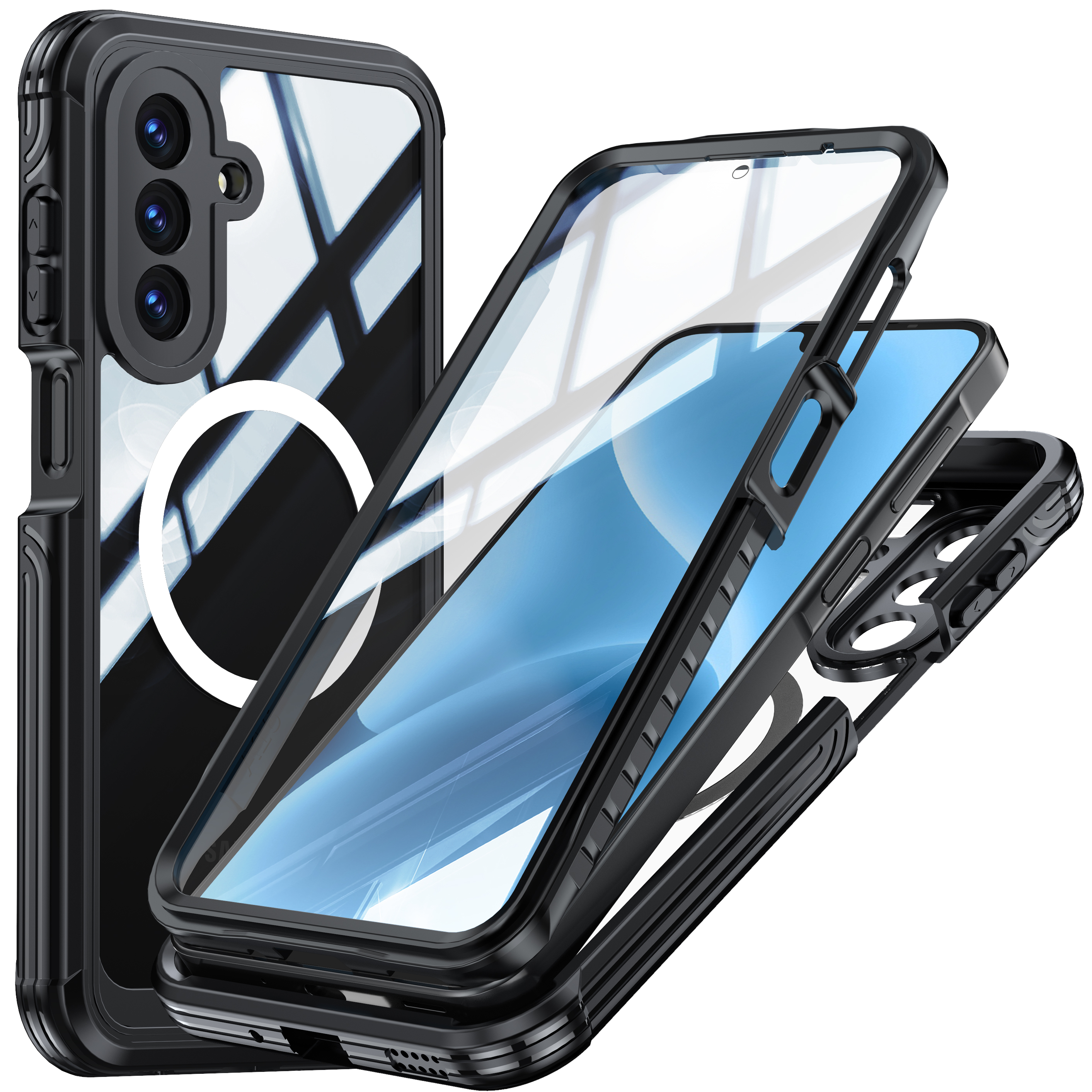 Para Samsung A17 Nuevo superventas: funda de teléfono transparente magnética inalámbrica de alta calidad a prueba de golpes, a prueba de polvo y caídas