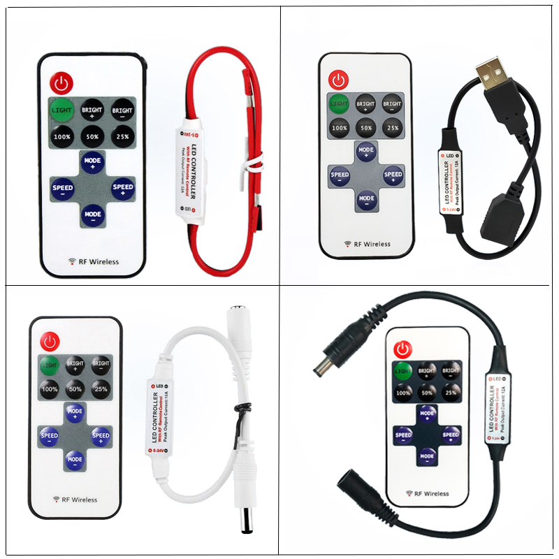 DC5-24V Mini 11 Tasten RF Wireless Led Fernbedienung Led Dimmer Controller Für Einfarbige Licht Streifen SMD5050/3528/5730/3014/
