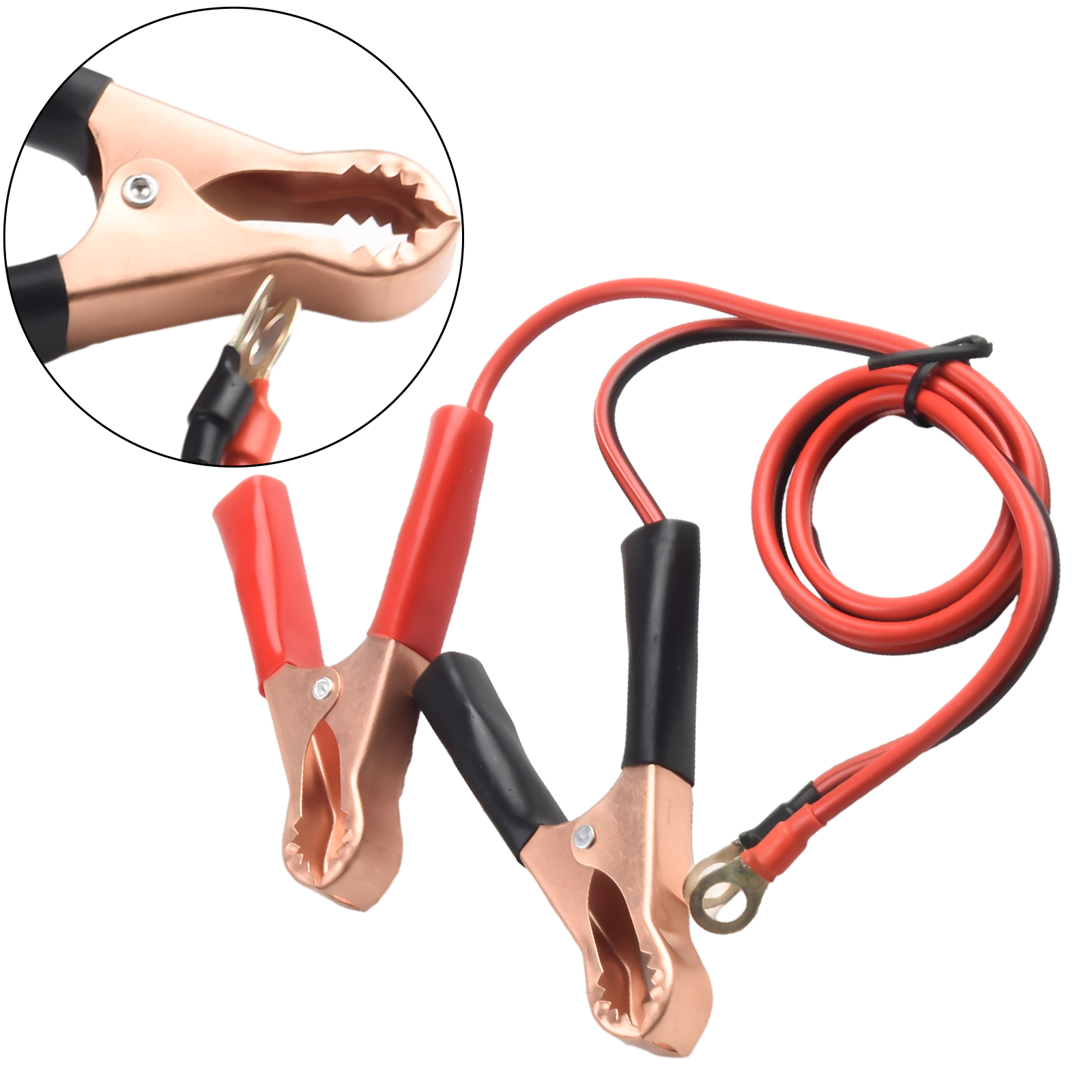 40*32*mm 2 piezas coche 50AMP batería inversor Cable de transferencia de energía Clip de cocodrilo 0. Tamaño del orificio del terminal de anillo de 25 pulgadas/6,3 mm