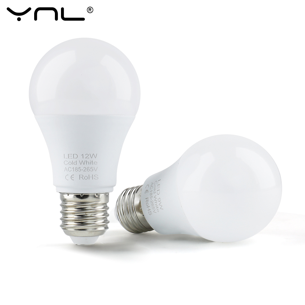 3 ワット 6 ワット 9 ワット 12 ワット 15 ワット 18 ワット LED 電球ランプ E27 ランパーダ LED 電球 AC 220 V-240 V スマート IC 高輝度ボンビージャランプスポットライト