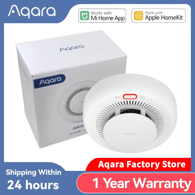 Aqara-Sensor Detector de humo Original, Monitor de alarma de incendio Zigbee 3,0, alerta de sonido, trabajo de seguridad inteligente para el hogar con la aplicación Mi Home Homekit