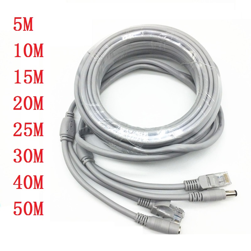 Câble de vidéosurveillance Ethernet RJ45 Cat5e, alimentation cc Cat5, réseau Internet, câble LAN, PC, ordinateur pour système de caméra IP POE Concatenon