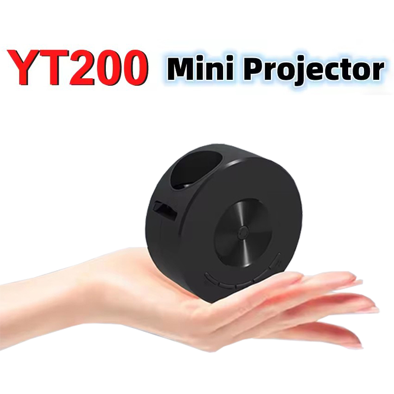 YT200 โปรเจคเตอร์ Home Low Noise LCD Mini แบบพกพาเด็กไร้สายโทรศัพท์มือถือหน้าจอเดียวกันโปรเจคเตอร์โปรเจคเตอร์