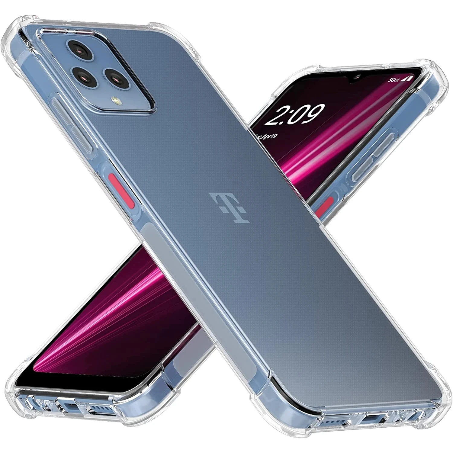 Zachte TPU Transparante Telefoon Case voor TCL T-Mobile Revvl 7 6x6 Pro T Telefoon 2 5G Schokbestendige Airbag Beschermhoes
