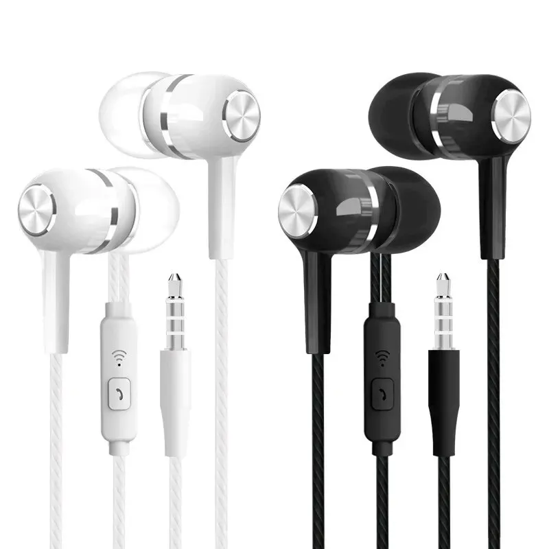 Écouteurs intra-auriculaires filaires, 3.5mm, hi-fi, basses lourdes, moniteur, casque de sport, stéréo, musique, jeu, avec Microphone