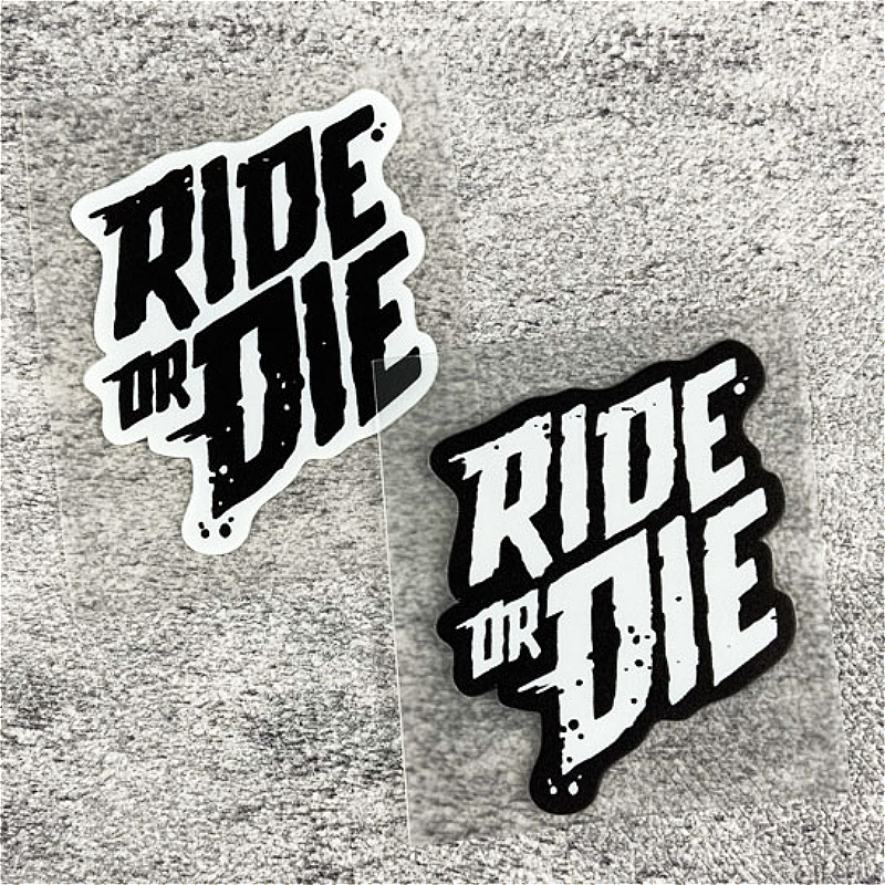 1PC RIDE OR DIE Bicycle Stickers DIY Mountain Bike Mtb Frame Top Tube Stickers Waterproof Vinyl Decals Motorcycle Accessories