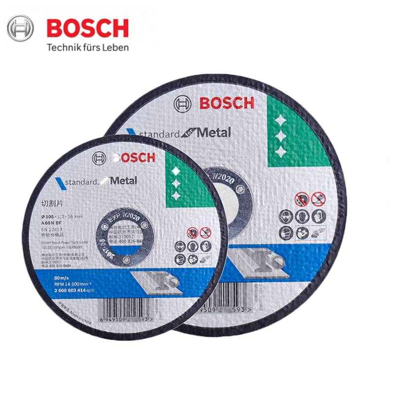 Отрезной диск по металлу Bosch 100/105/125 мм для угловой шлифовальной машины для резки профиля металлических труб, режущие инструменты из нержавеющей стали