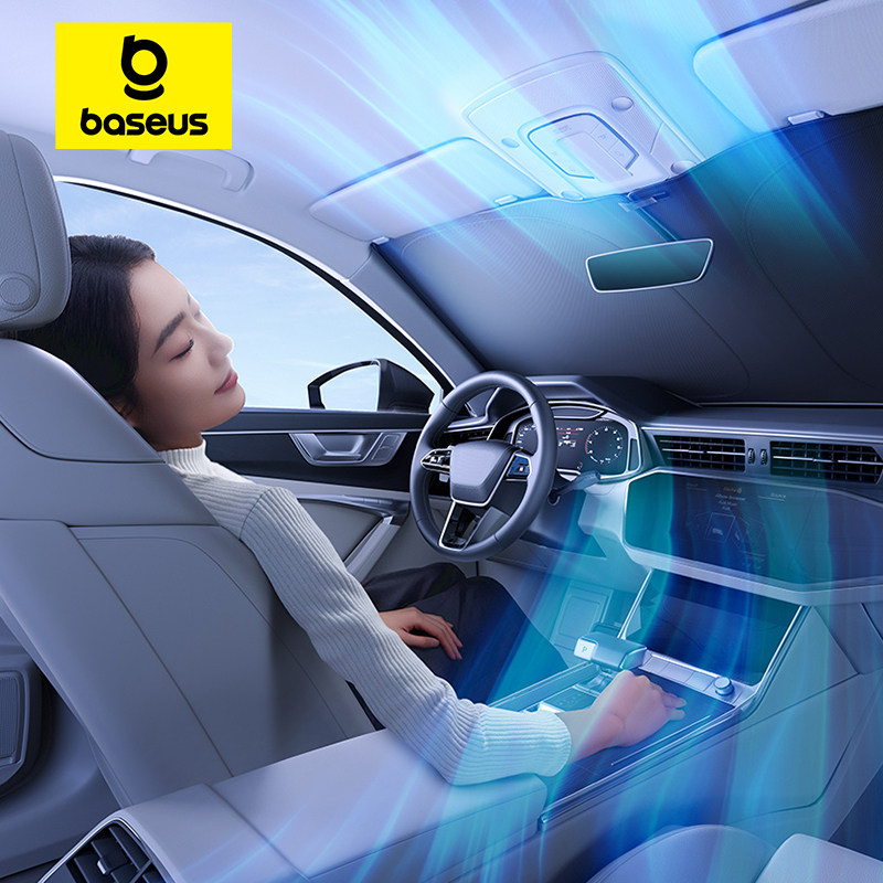 Basues Auto Zonnescherm Voorruit Cover Auto Voorruit Zon UV Bescherming Opvouwbare Zonnescherm Cover Opbergtas voor Tesla