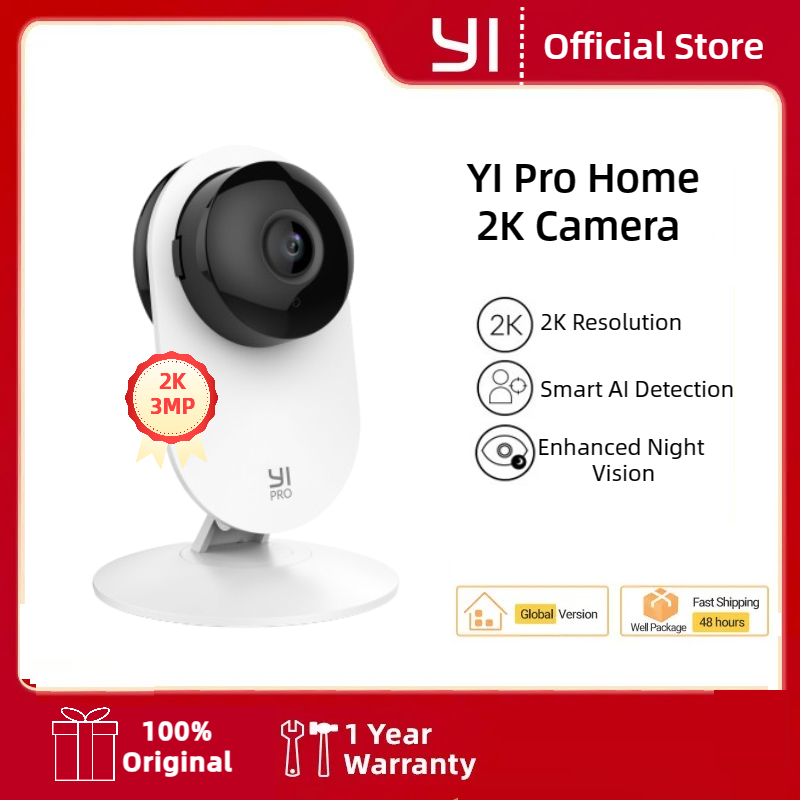 YI Pro 2K Wifi Telecamera IP Smart Home Audio bidirezionale Baby Cam con visione notturna Protezione di sorveglianza Registrazione video CCTV interna