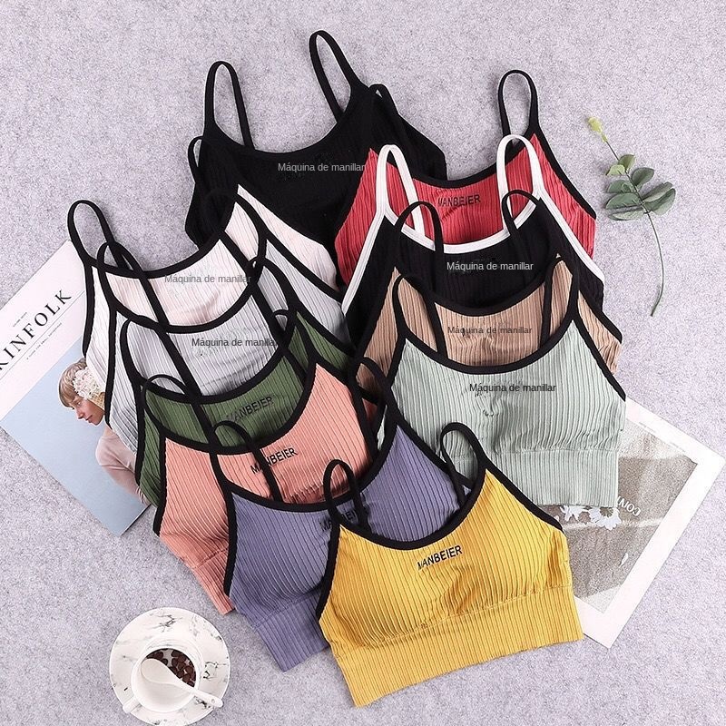 Nuevo Sujetador deportivo para mujer, Top corto Sexy para gimnasio, ropa interior de algodón para mujer, Tops de tubo suaves y cómodos, Tops de sujetador para mujer para niñas