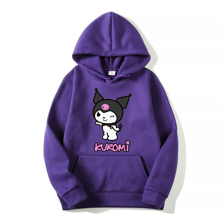 Ropa con muchas reseñas coreanas 2024 sudaderas con capucha de invierno para mujer productos Sanrio Kuromi de moda sudaderas estampadas envío gratis