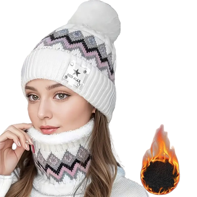 Zimowy damski zestaw: pluszowe aksamitne czapki, ocieplacz na szyję, szalik, czapki typu beanie, wiatroodporna czapka rowerowa, ochrona uszu na zewnątrz.