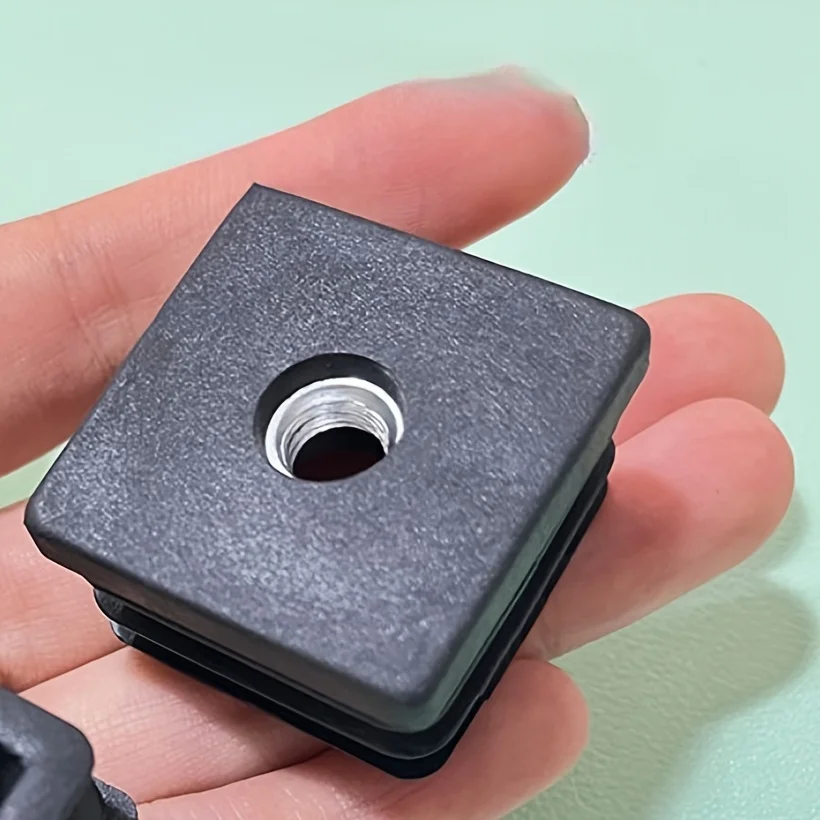 M8 Gummi 25mm Vierkant rohre insatz mit Edelstahl mutter, Schutz rohrs topfen für Möbel bodenschutz