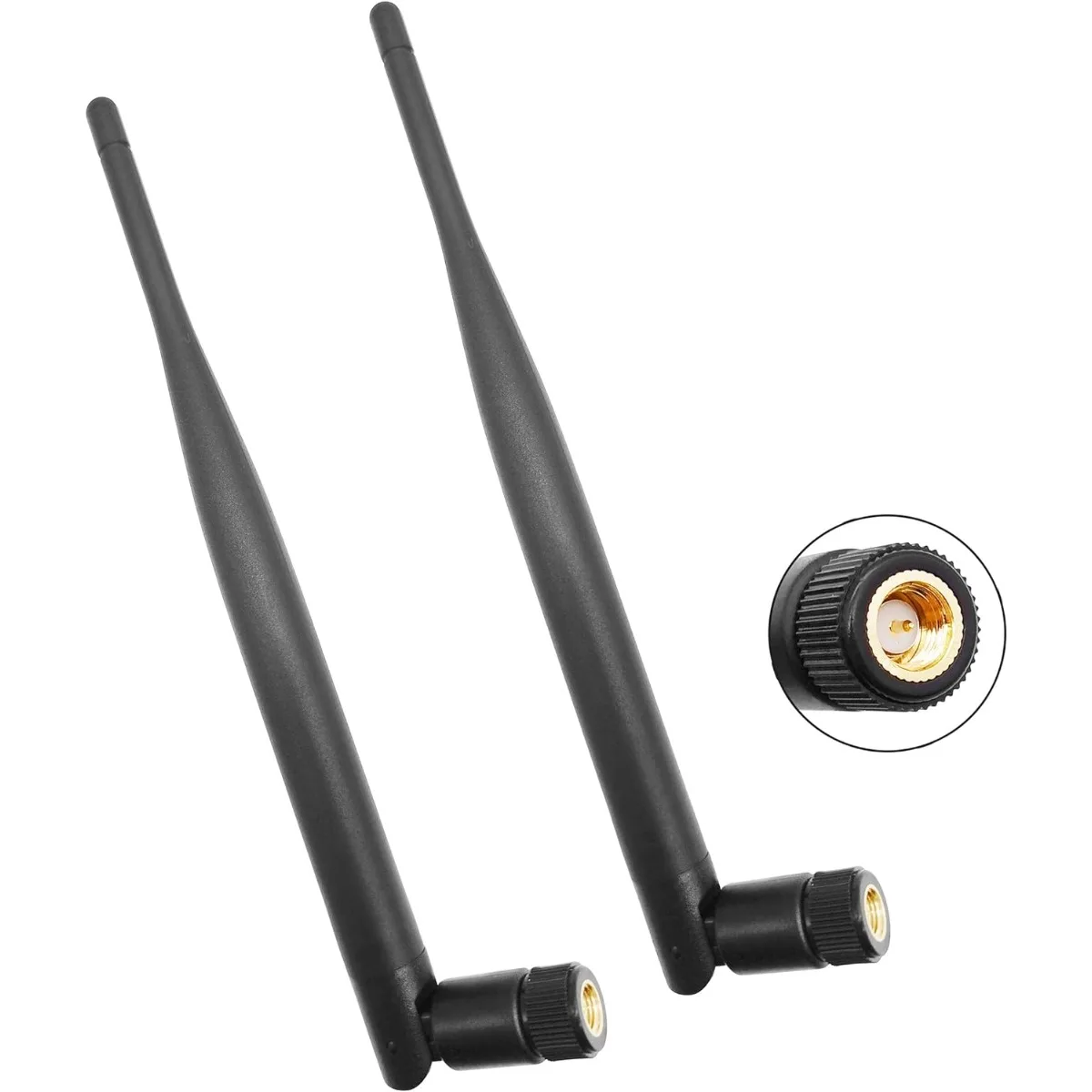2 uds alta ganancia 6dBi 2,4G 5,8G varilla de goma omnidireccional antena plegable WiFi Bluetooth aérea SMA macho para enrutador inalámbrico