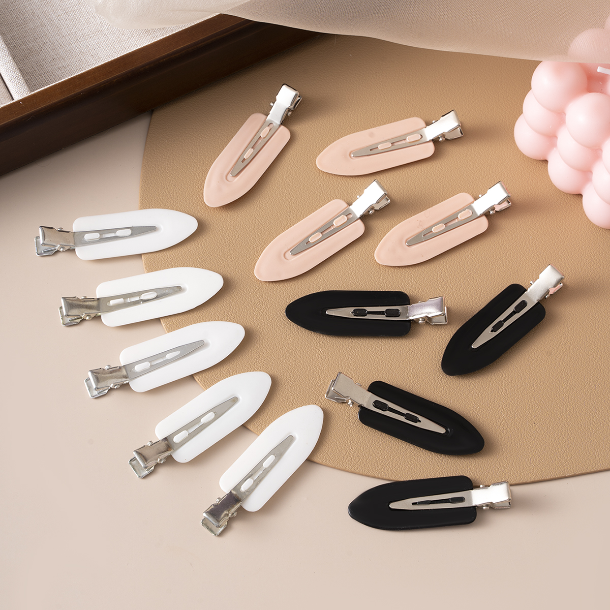 10 Stks/set Geen Bocht Naadloze Haarclips Side Pony Barrette Make-Up Wassen Gezicht Accessoires Vrouwen Meisjes Styling Haarspelden