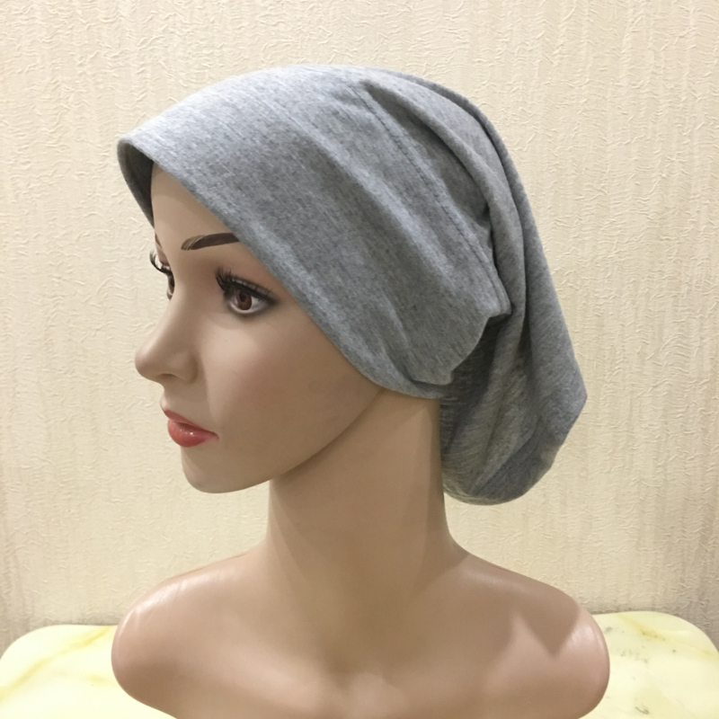 女性のための段ボールのスカーフ,プレーンな管の帽子,イスラム教徒のターバン,ストレッチ,ヘッドスカーフ,ヒジャーブの下,純粋な色,h066