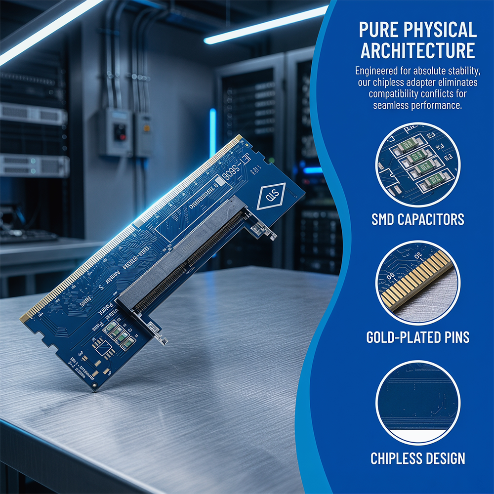 Tarjeta Adaptadora de Prueba de Memoria DDR3 DDR4 DDR5, Convertidor de RAM de Computadora Portátil a Placa Base de Escritorio, Tarjeta de Transferencia de Prueba de Memoria Estable