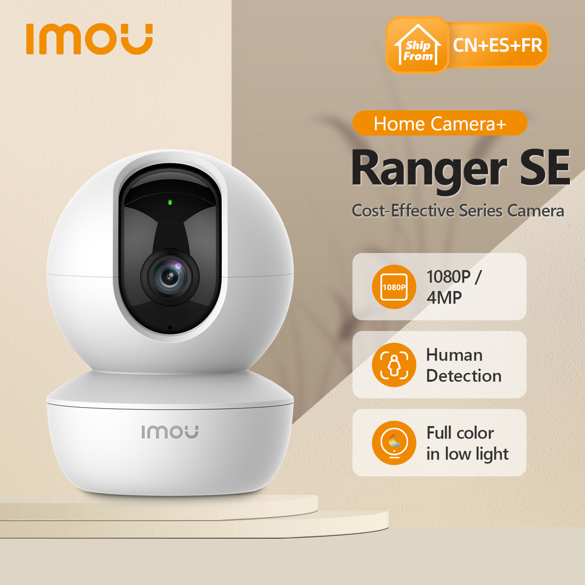 IMOU Ranger SE 2MP Bé Giám Sát An Ninh AI Cơ Thể Phát Hiện Camera IP Không Dây Quan Sát Trong Nhà 4X Zoom Kỹ Thuật Số 1080P camera