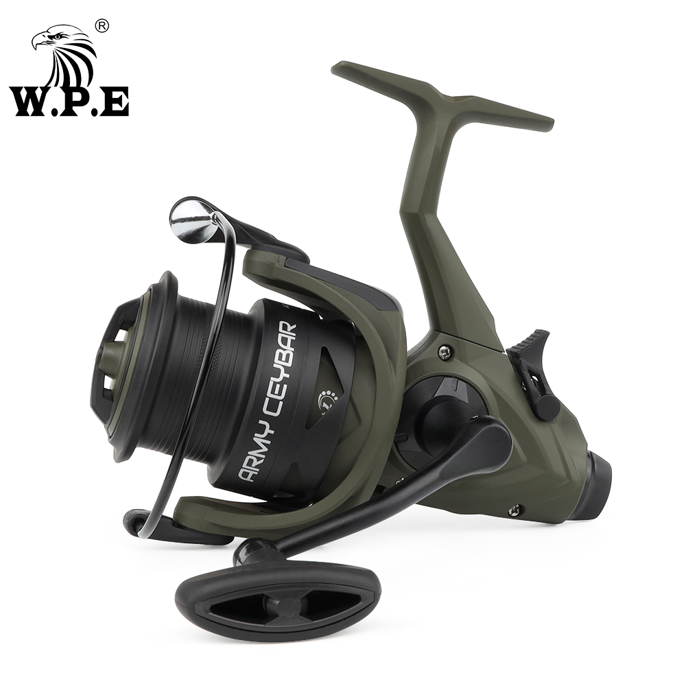 W.P.E AC moulinet de pêche 5000/6000 roulements à billes 7 + 1 rapport de vitesse élevé 5.1: 1 moulinet de pêche avec chargeur de carpe matériel de bobine de ligne Matel complet