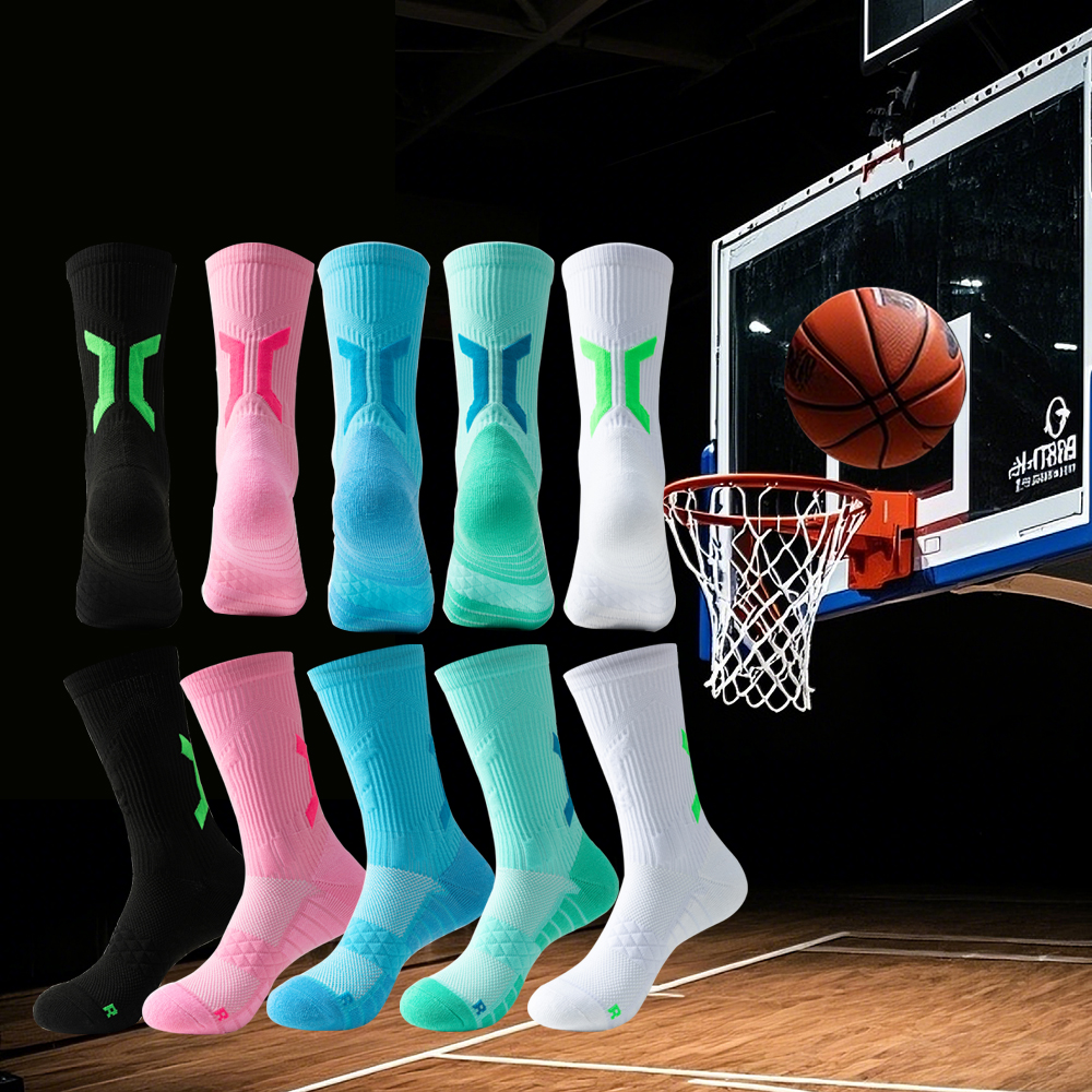 1/3pair professional basketball socks Men marathon compression running sport socks thick towel socks skateboarding socks for man