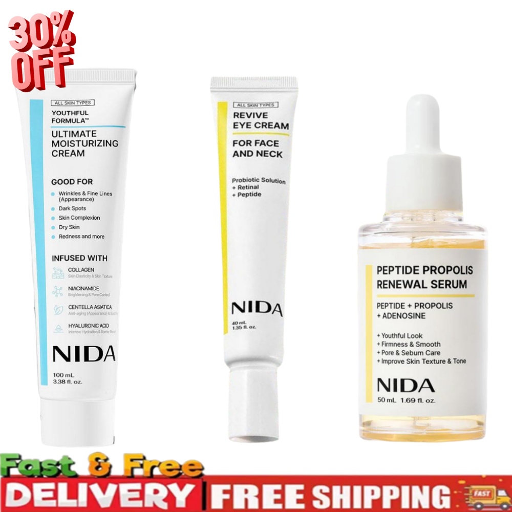 Crema Hidratante Definitiva NIDA Coreana, Antienvejecimiento, Reafirmante, Reduce los Poros, Mejora las Líneas Finas, Rejuvenece la Piel Seca del Rostro