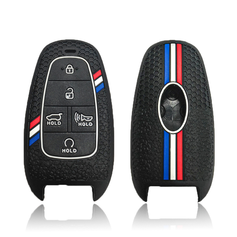Custodia per portachiavi custodia per telecomando custodia protettiva per la pelle adatta per Hyundai Tucson Palisade Ioniq Santa Fe Nexo Keyless Entry