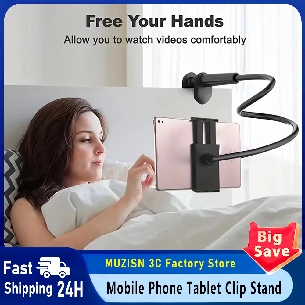 Uniwersalny uchwyt spiralny do łóżka, podstawka na telefon/tablet, stojak na iPad 11 Air, Redmi Pad Pro, Galaxy Tab, mocowanie przy łóżku