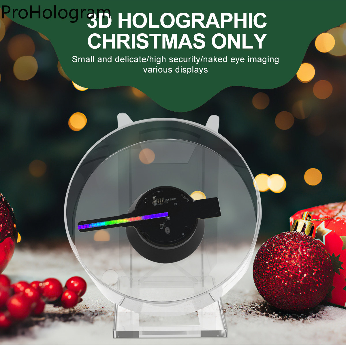 Mini proyector de ventilador de holograma 3D HD, señal LED, reproductor holográfico, soporte de imagen, Video, tienda, Bar, fiesta, publicidad, luz de pantalla