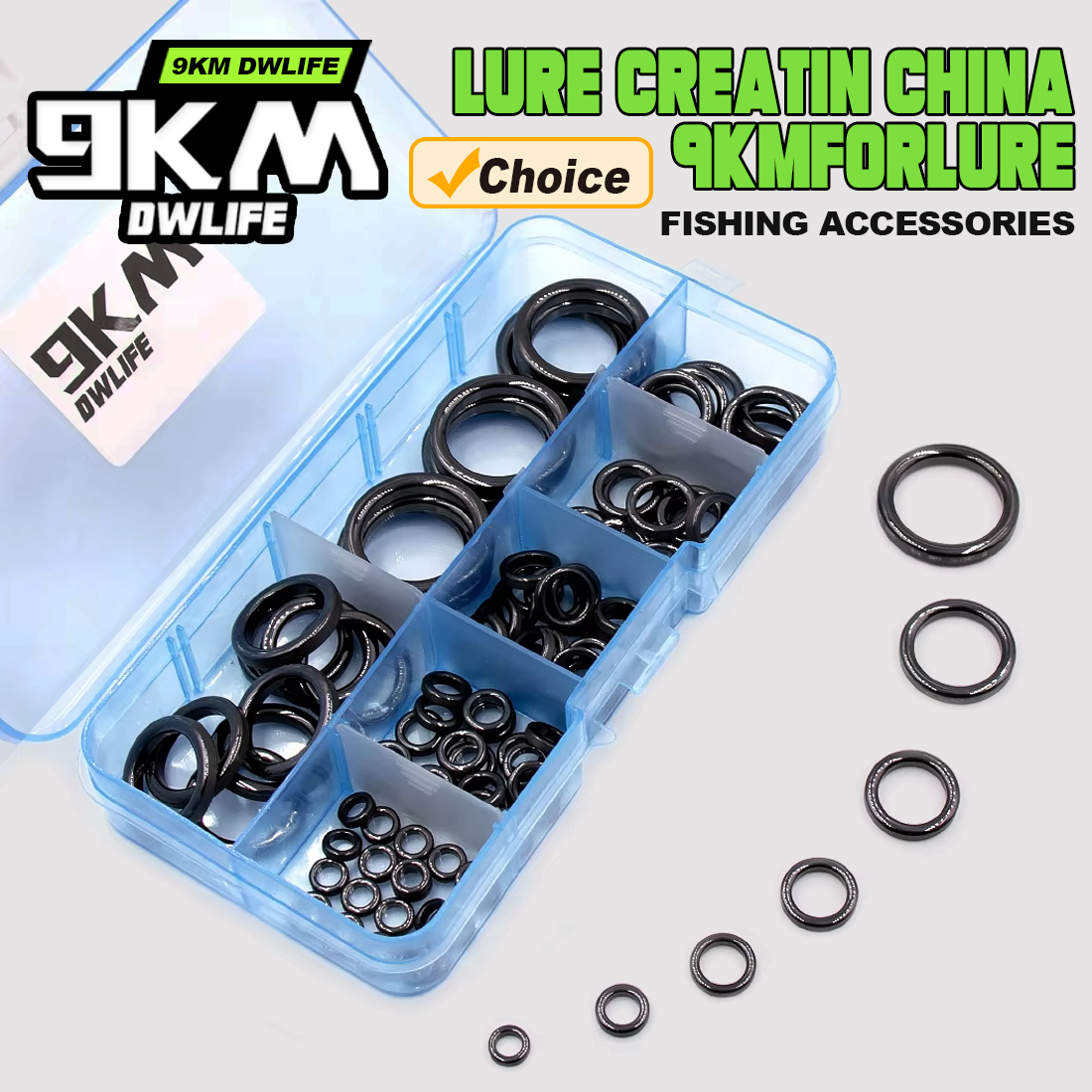 Anel guia de vara de pesca, 10 peças ~ 100 peças, resistente ao desgaste, anel guia de cerâmica, kit de substituição para reparo de haste, anel alconite preto 6mm ~ 47,3mm