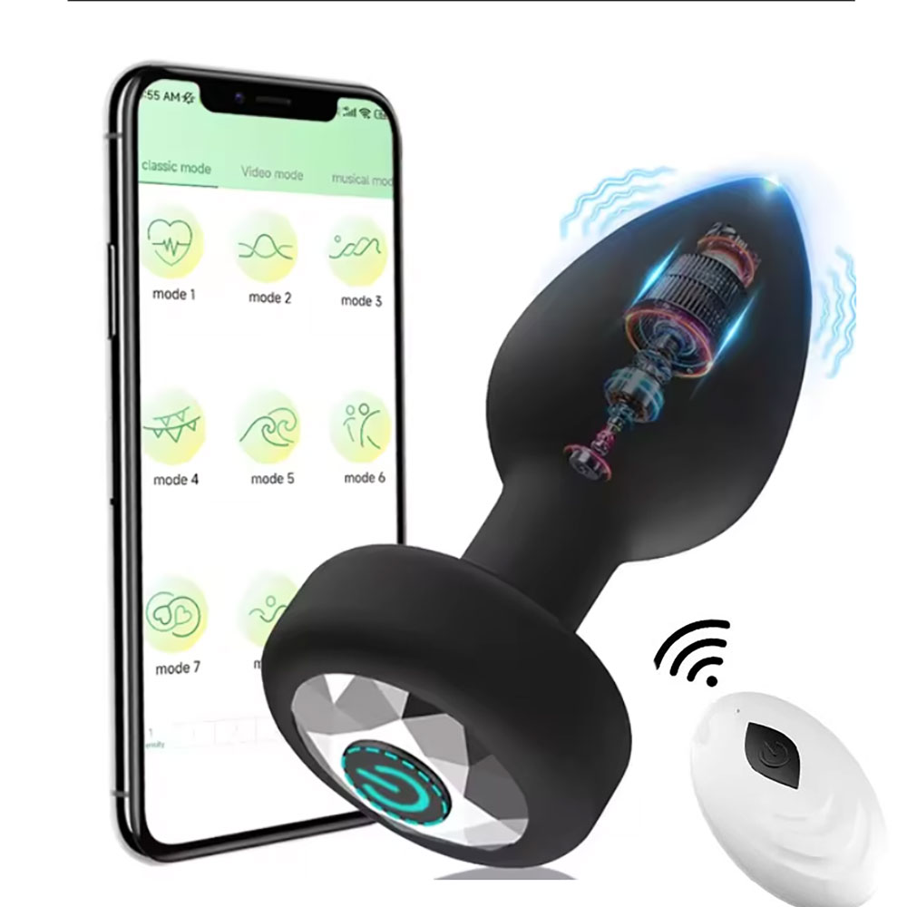 10 kecepatan Anal Plug Vibrator Remote Control Pria pemijat prostat wanita Masturbator mainan seks dewasa untuk wanita pria Gay Anal Plug