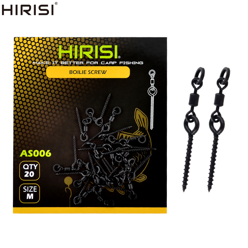 20 Buah Sekrup Ikan Mas Boilie dengan Ring Swivel D-rig Chod Rig Terminal Tackle
