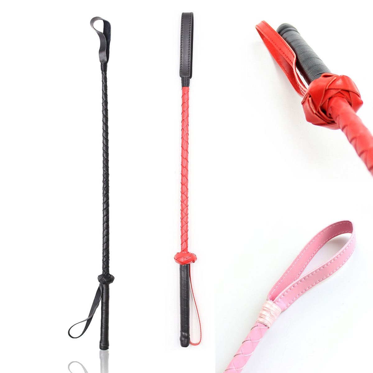 71cm Long Whip Riding Crop PU Leather Sex Queen BDSM Spanking Bondage Paddle Sex Toys Produkt dla par Gry dla dorosłych Pony play