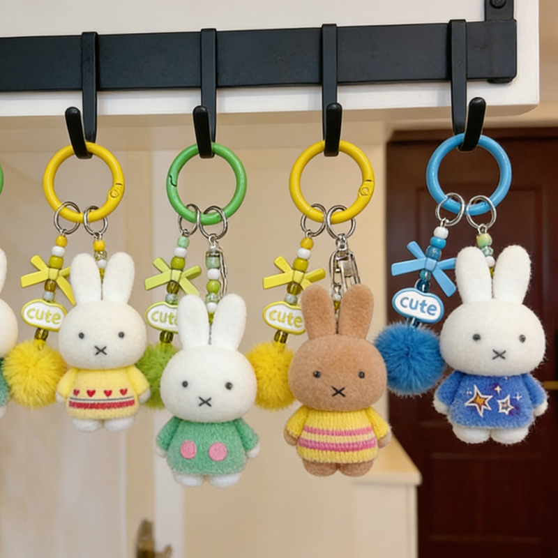 Плюшевый брелок Miffy: милый, креативный, модный, портативный, декоративный кролик-подвеска в стиле аниме, кавайный, для сумок, подходит для мужчин и женщин, в подарок