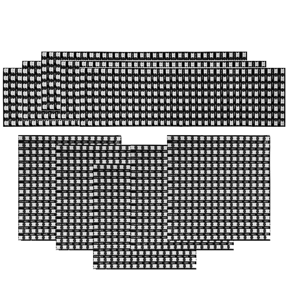 1 sztuk-5 sztuk DC5V WS2812B indywidualnie adresowalny cyfrowy elastyczny Panel LED RGB ekran matrycowy WS2812 moduł IC Ligh 64/256 pikseli