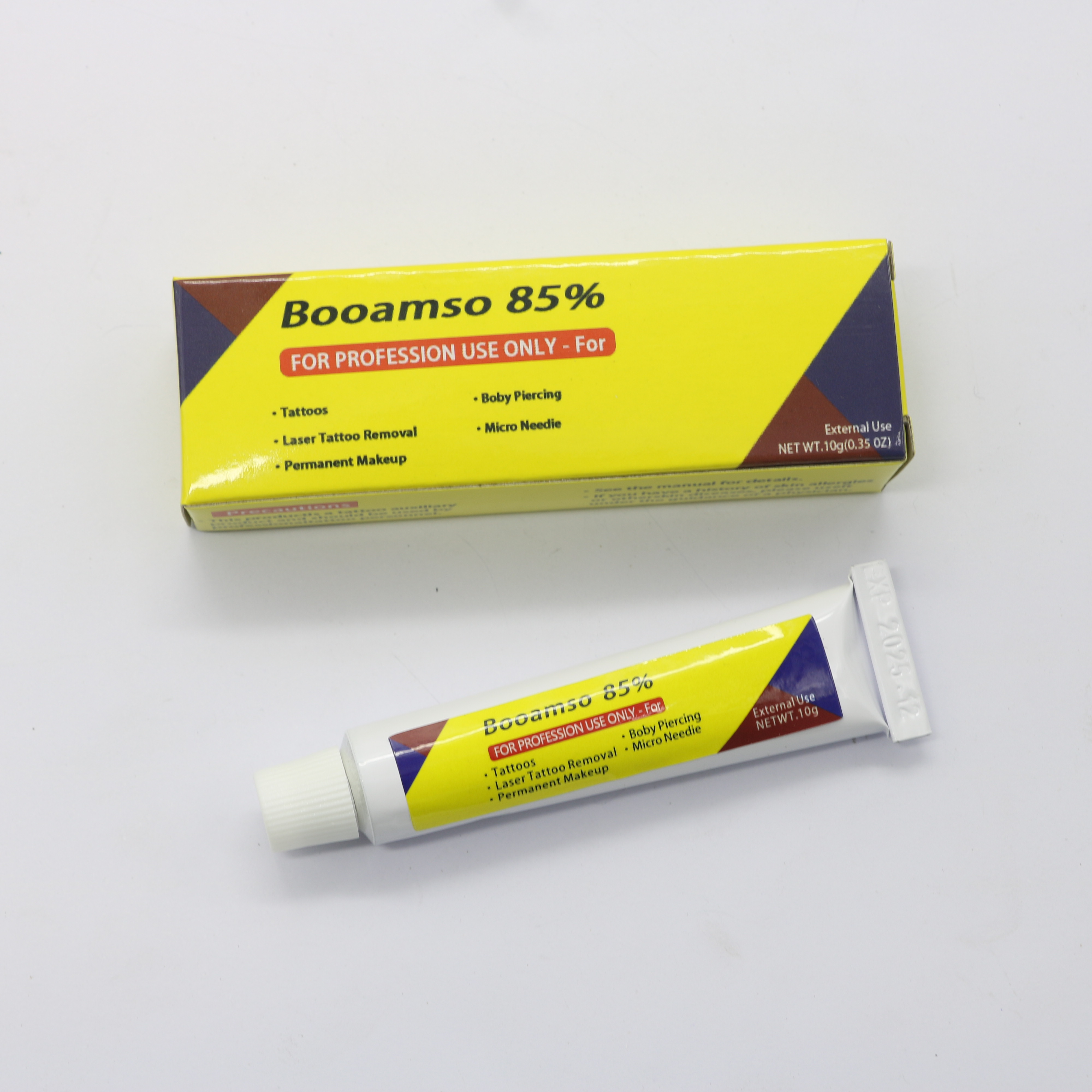 2023 nueva llegada Booamso 85% crema para tatuajes antes del maquillaje permanente Microblading cejas labios 10g