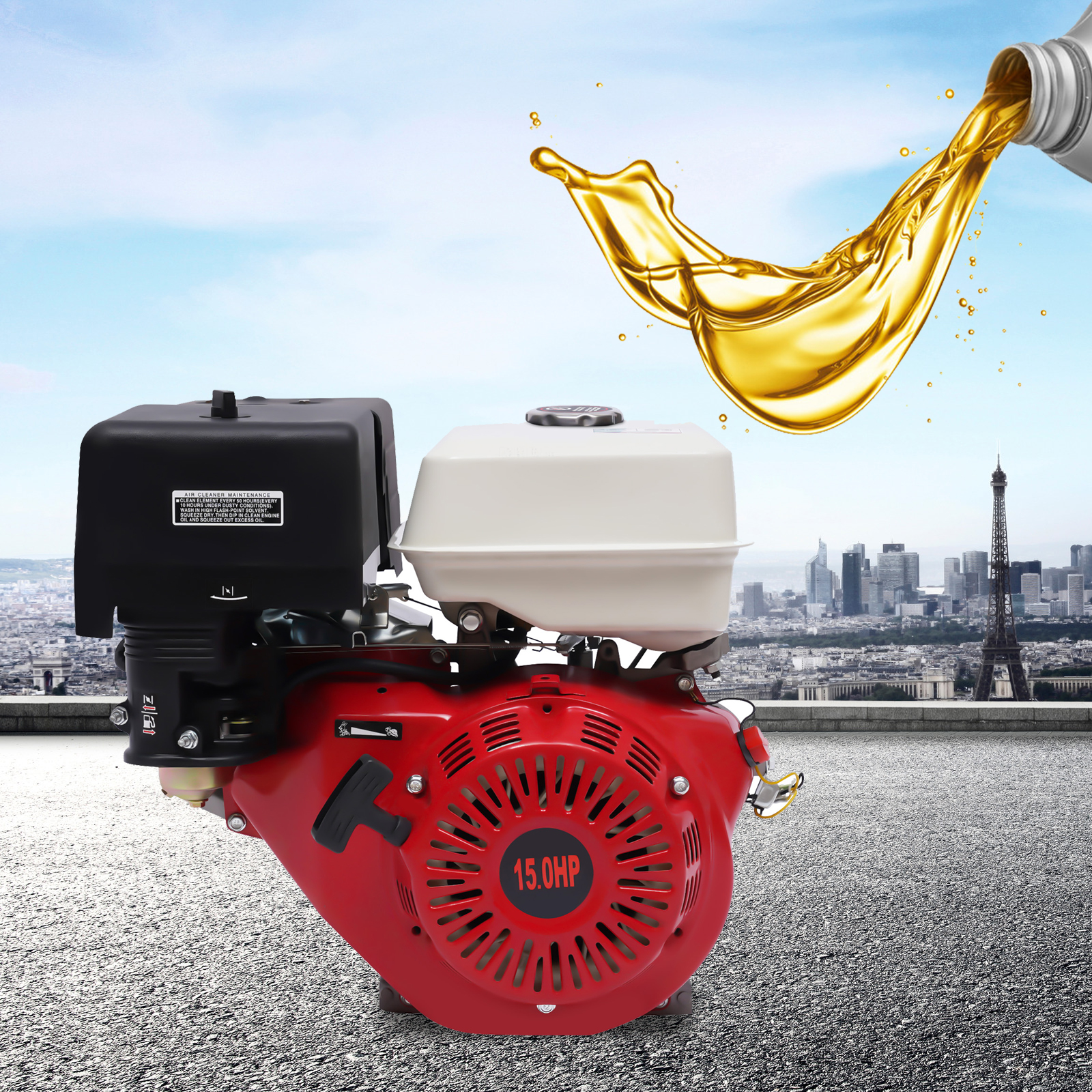 Motore a benzina a 4 tempi 15HP generatore portatile alimentato a Gas a basso rumore 9.7KW per pompe e vibratori dell'acqua