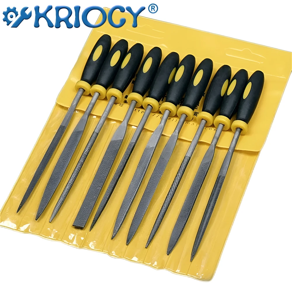 5 ชิ้นโลหะผสมเหล็กชุดแฟ้ม Precision รอบครึ่งรอบแบนสแควร์สามเหลี่ยมมือไฟล์เหล็ก Rasp เข็มการจัดเก็บไม้แฟ้ม