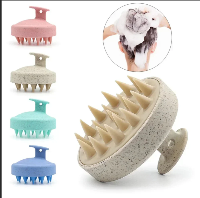 1pc Silicone Shampoo Brush Body Massage Brush Bath Shower Brush Salon Hairdressing Tool Scalp Massage Comb Hair Washing Comb