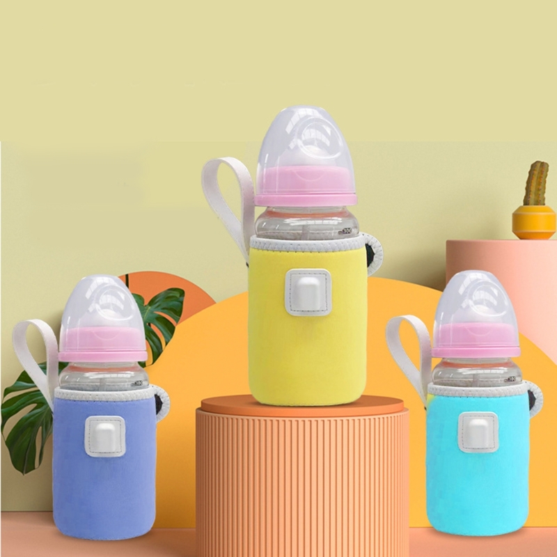 Sacos aquecedores leite usb para viagem, protetor calor água com carregamento e alça, aquecedor garrafa