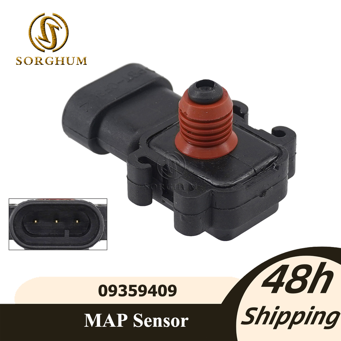 SORGHUM 09359409   Für ISUZU OLDSMOBILE PONTIAC HUMMER SAAB G M BUICK CADILLAC CHEVROLET GMC Verteiler Absolutdruck MAP Sensor