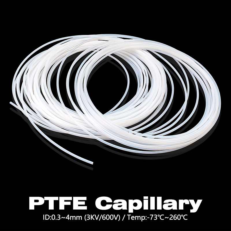PTFE-Schlauch ID 0,3-0,6-0,8-1-1,2.1,5-1,6-1,8-2-2,5-3-4 mm F46 Kapillarisolierter Schlauch Starre Rohrtemperatur Korrosionsbeständigkeit