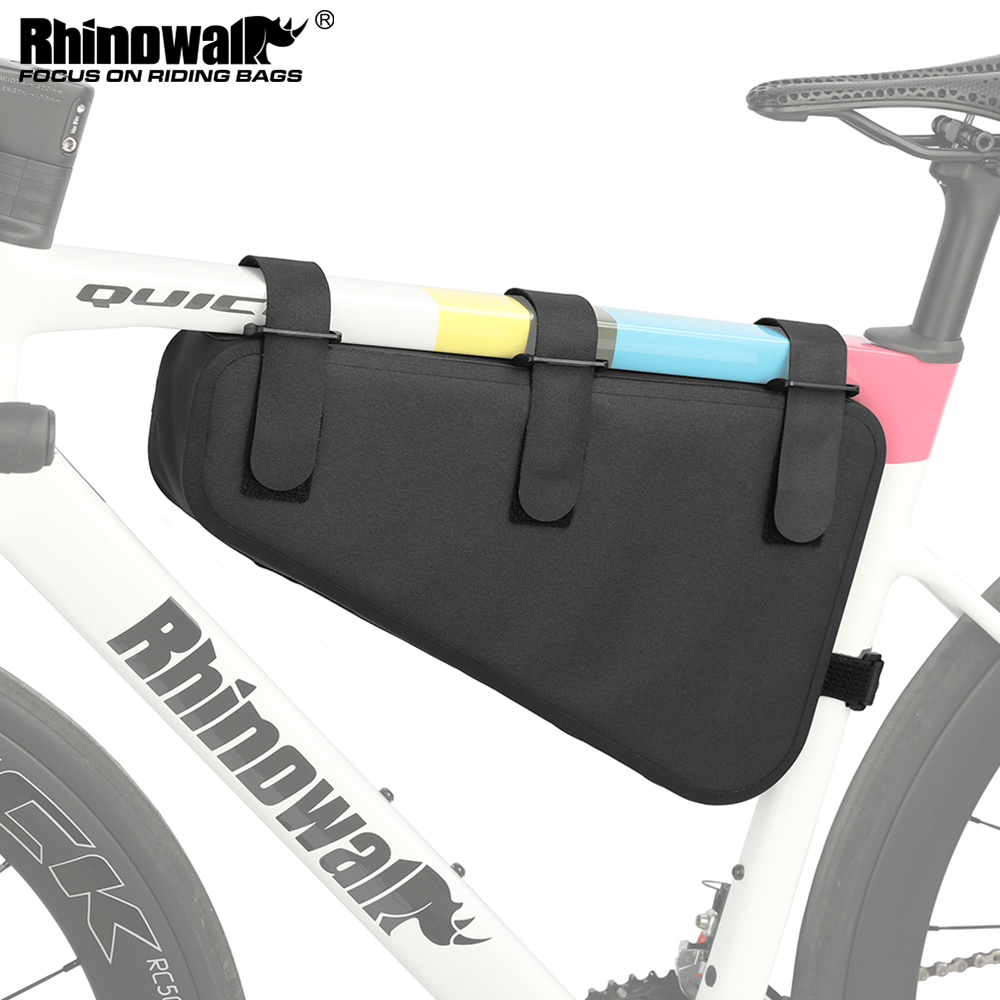Rhinowalk 4L กระเป๋าจักรยานสามเหลี่ยมกระเป๋าขนาดใหญ่ความจุ MTB จักรยานทนทานหลอด Pannier กระเป๋าอุปกรณ์รถจักรยาน