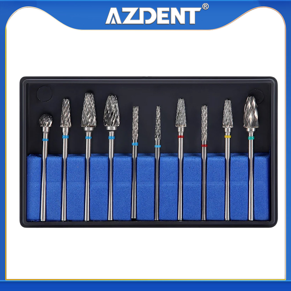 1 caja de kit de taladros de carburo DENTAL herramienta de odontología popular HP 2,35 mm 135 ℃   Autoclavable para pulido/eliminación/pulido universal